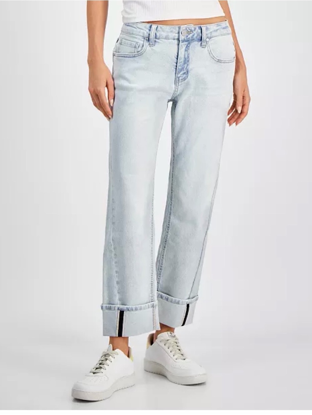 Indigo Rein Faded Mid-Rise Cuffed Capri Jeans – Size 9
